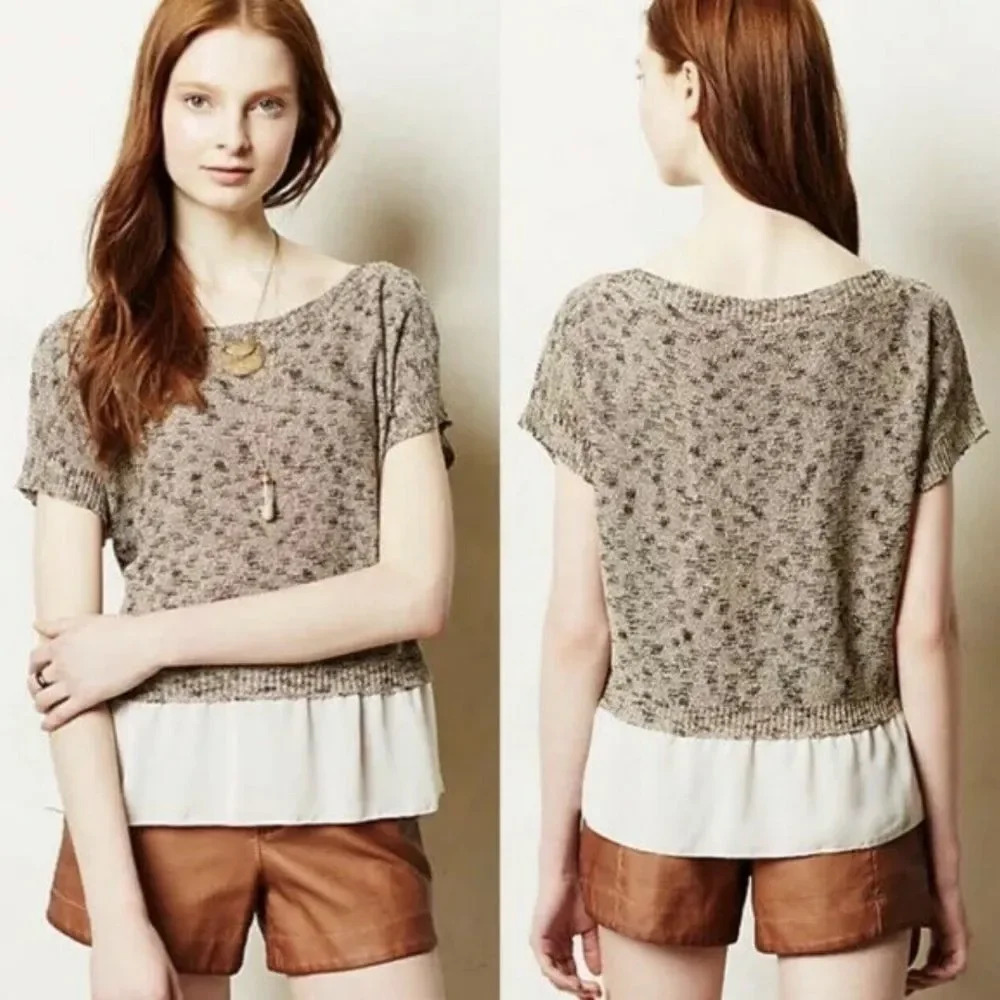 Anthropologie Moth Knit Top  XS
